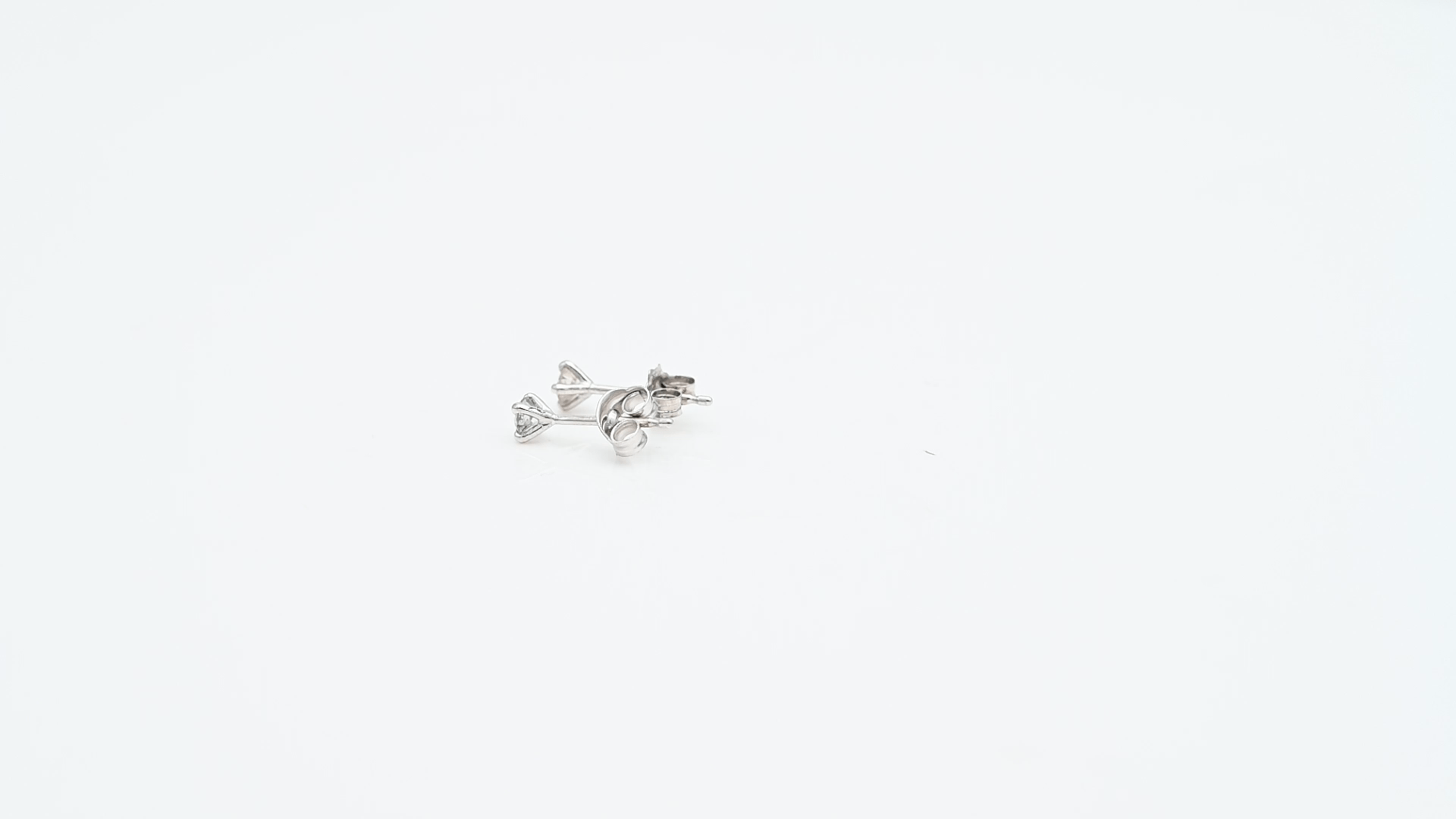 עגילי סוליטר, זהב 14K - מק"ט 12320