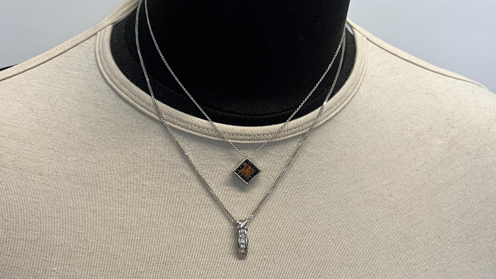 תליון וינטאג משובץ יהלומים, זהב 14K, תליון כולל שרשרת - מק"ט 12410