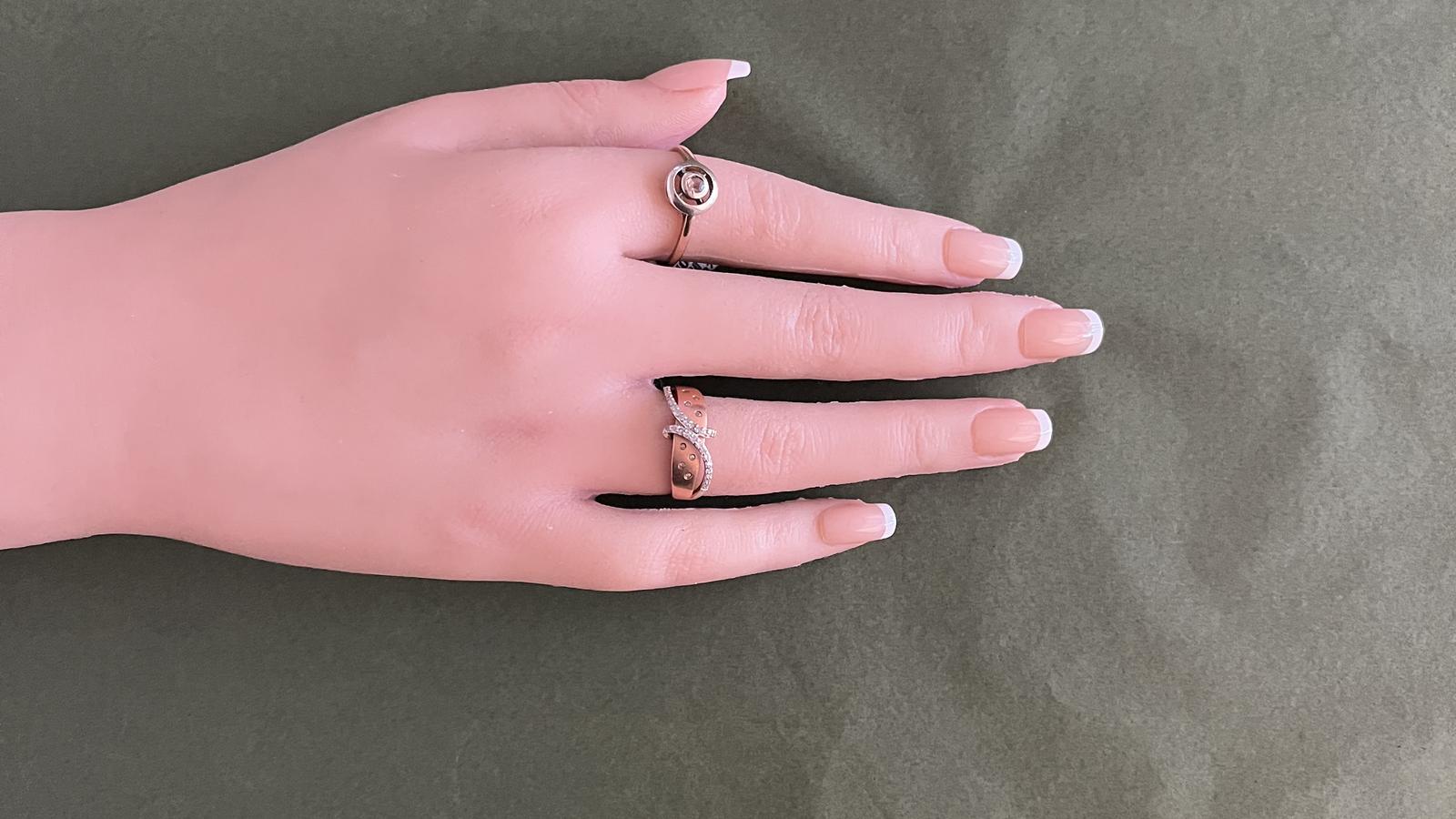 טבעת וינטג' משובצת יהלומים - מק"ט 32913, זהב 10K