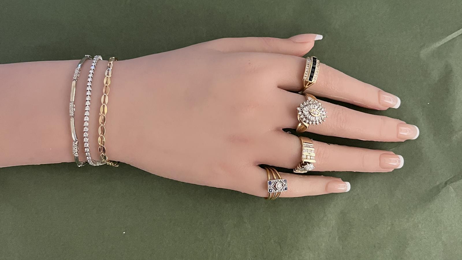 צמיד טניס משובץ יהלומים - מק"ט 13888, זהב 14K