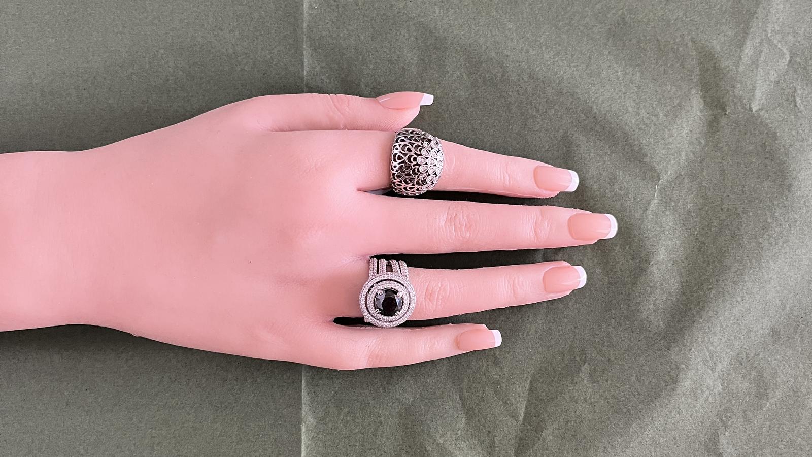 טבעת וינטג' רחבה משובצת יהלומים - מק"ט 14728, זהב 14K