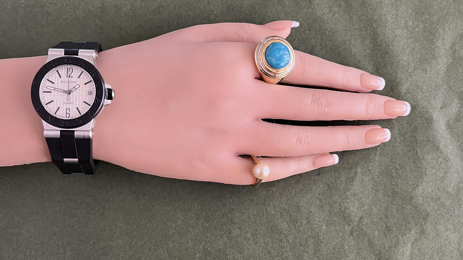 טבעת וינטג' משובצת פנינה - מק"ט 15105, זהב 14K