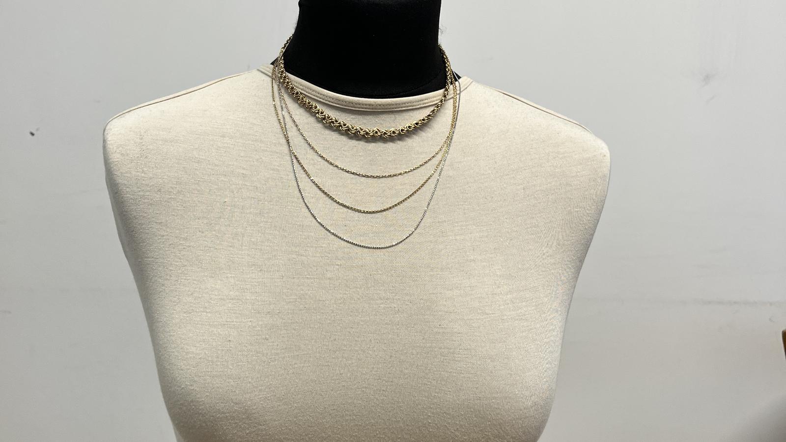 שרשרת זהב חוליות מלבניות ברוחב 1.3 מ"מ - מק"ט 15343, זהב 14K