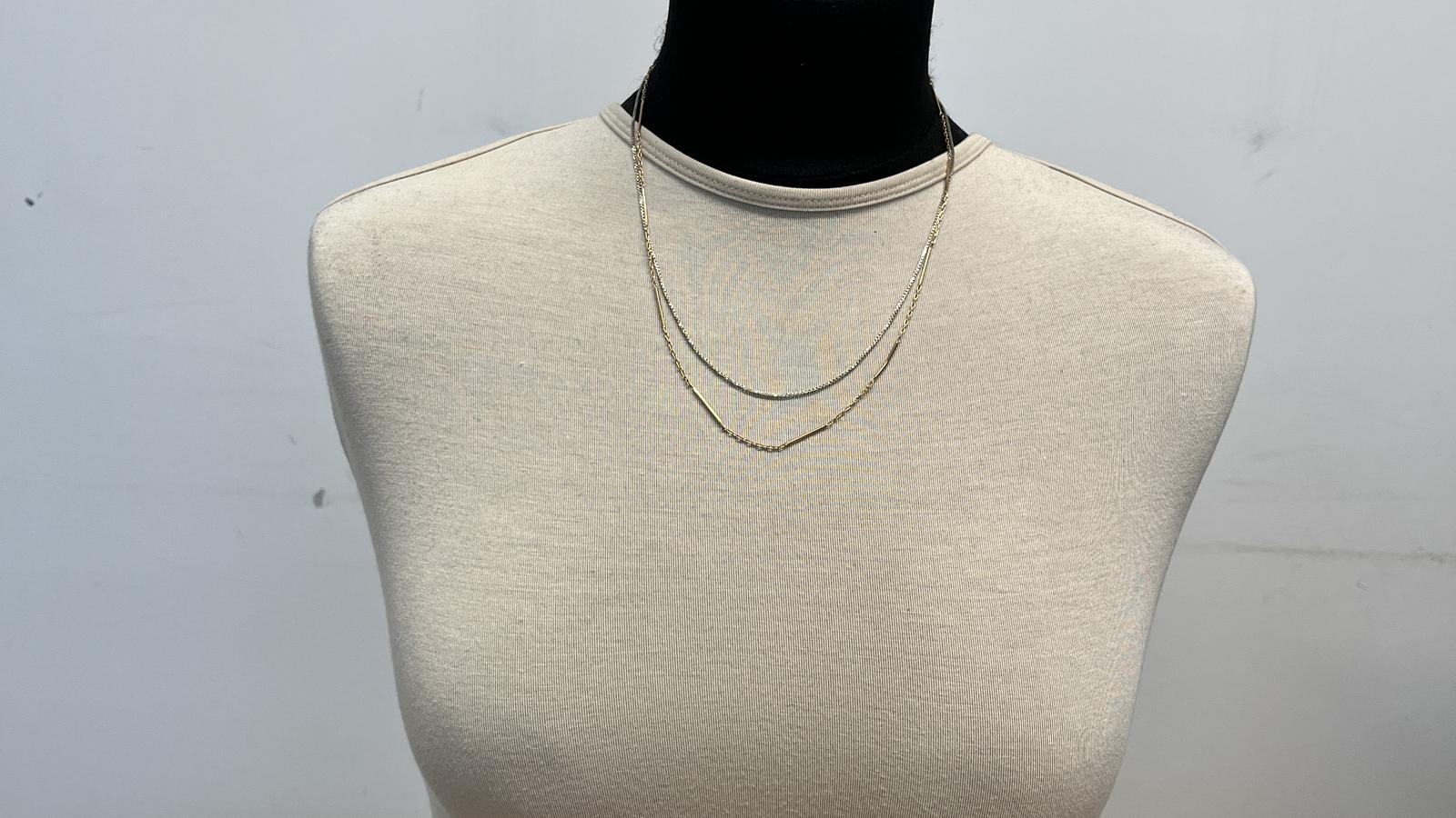 שרשרת קוביות איטלקית עדינה ברוחב 1 מ"מ - מק"ט 15330, זהב 14K