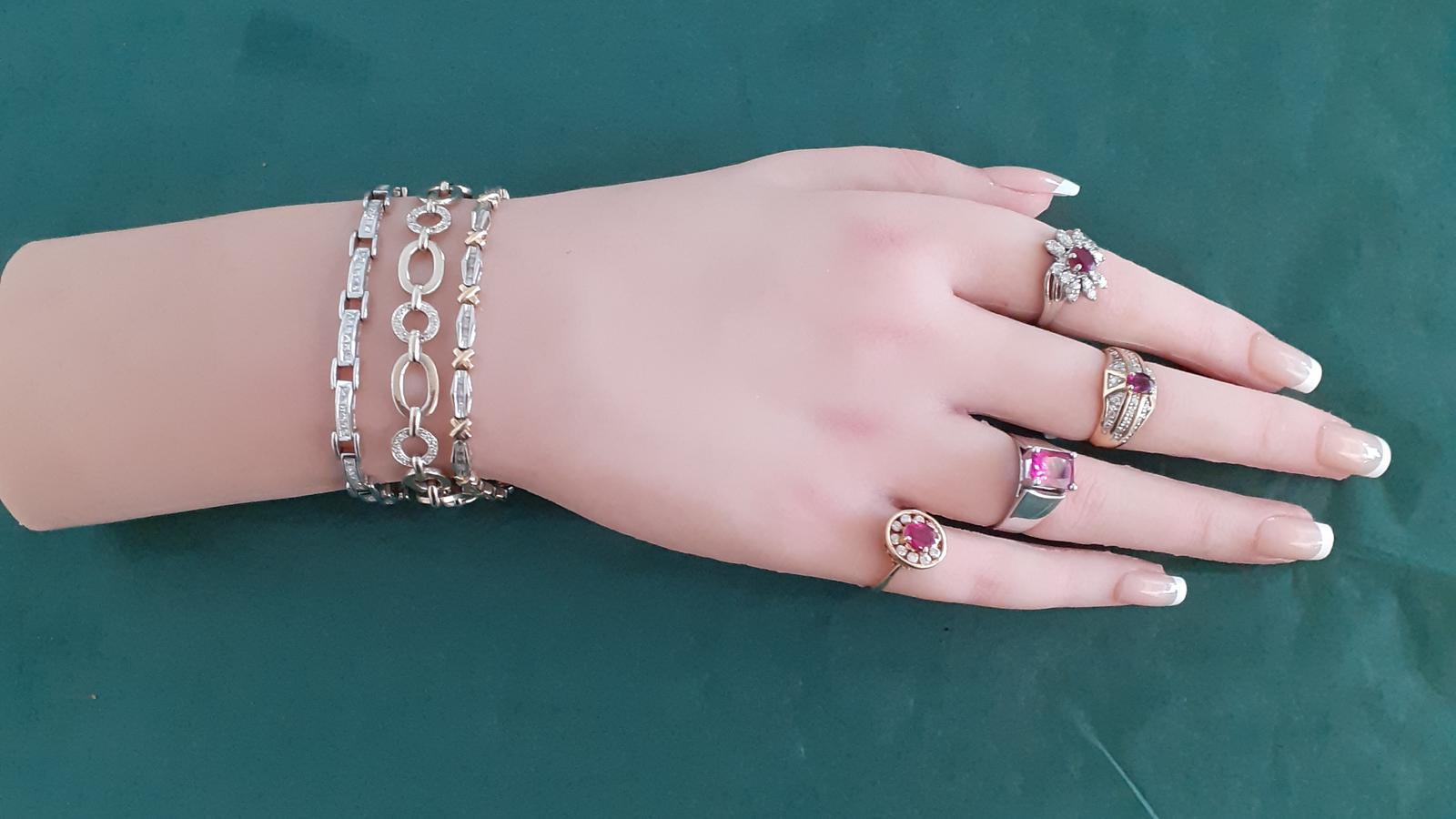 צמיד וינטאג משובץ יהלומים בחיתוך פרינסס , זהב 14K - מק"ט 30943