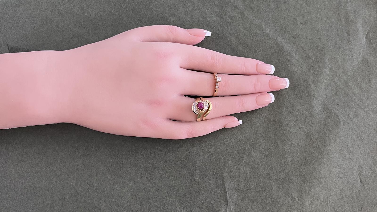 טבעת זהב ויהלומים מספר 9382