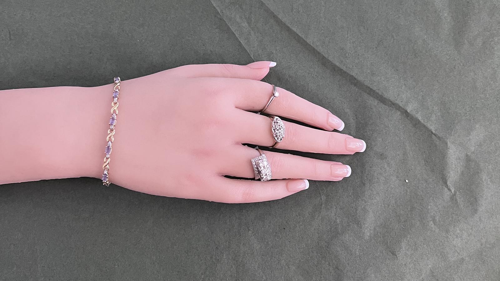 טבעת וינטאג משובצת יהלומים, זהב 9-14K - מק"ט 32172