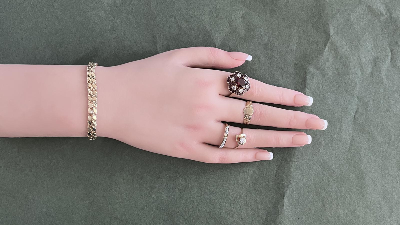 טבעת וינטאג סוליטר משובצת יהלום, זהב 14K - מק"ט 50153