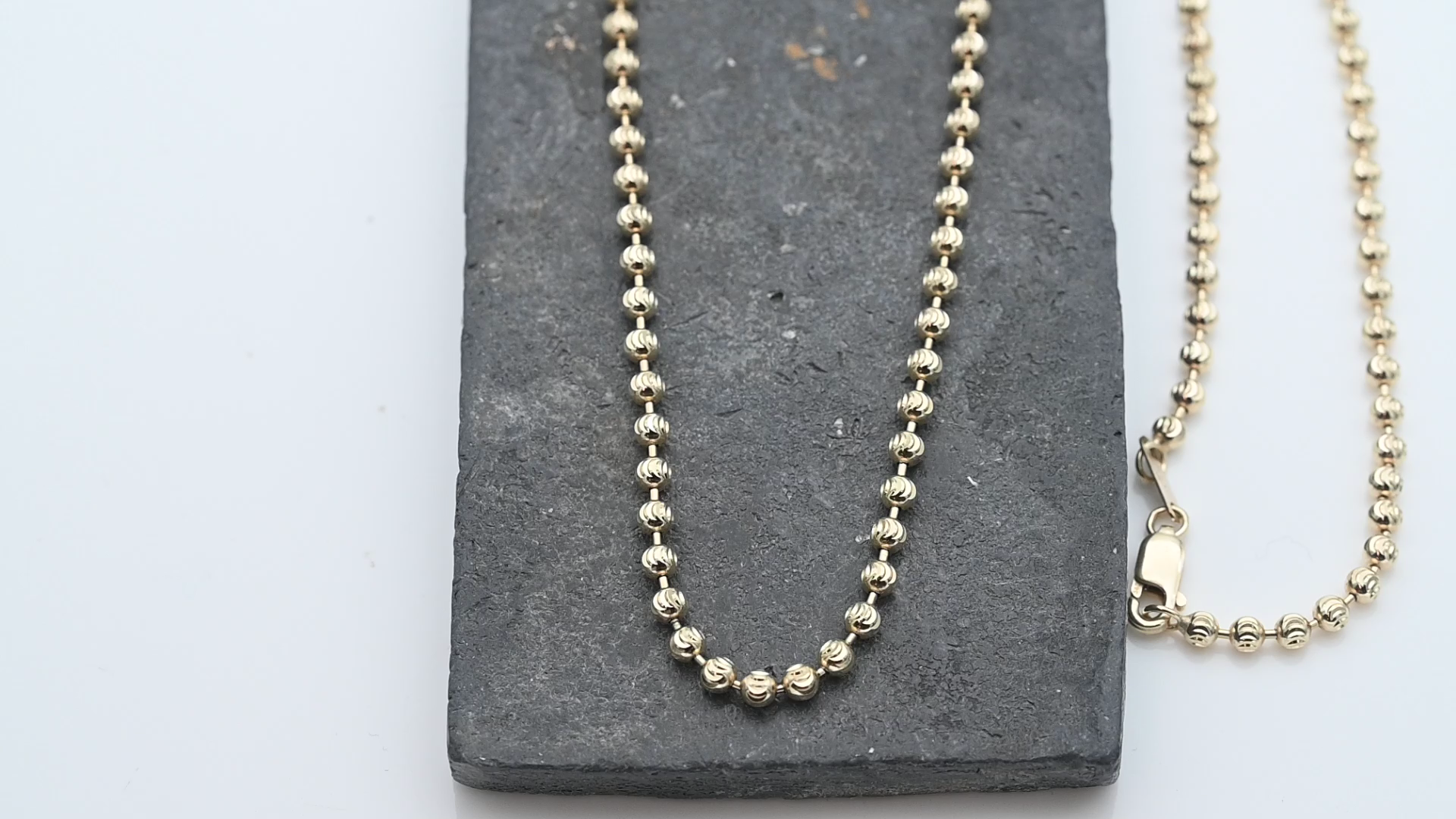 שרשרת כדורי זהב איטלקית ברוחב 3 מ"מ - מק"ט 51062, זהב 14K