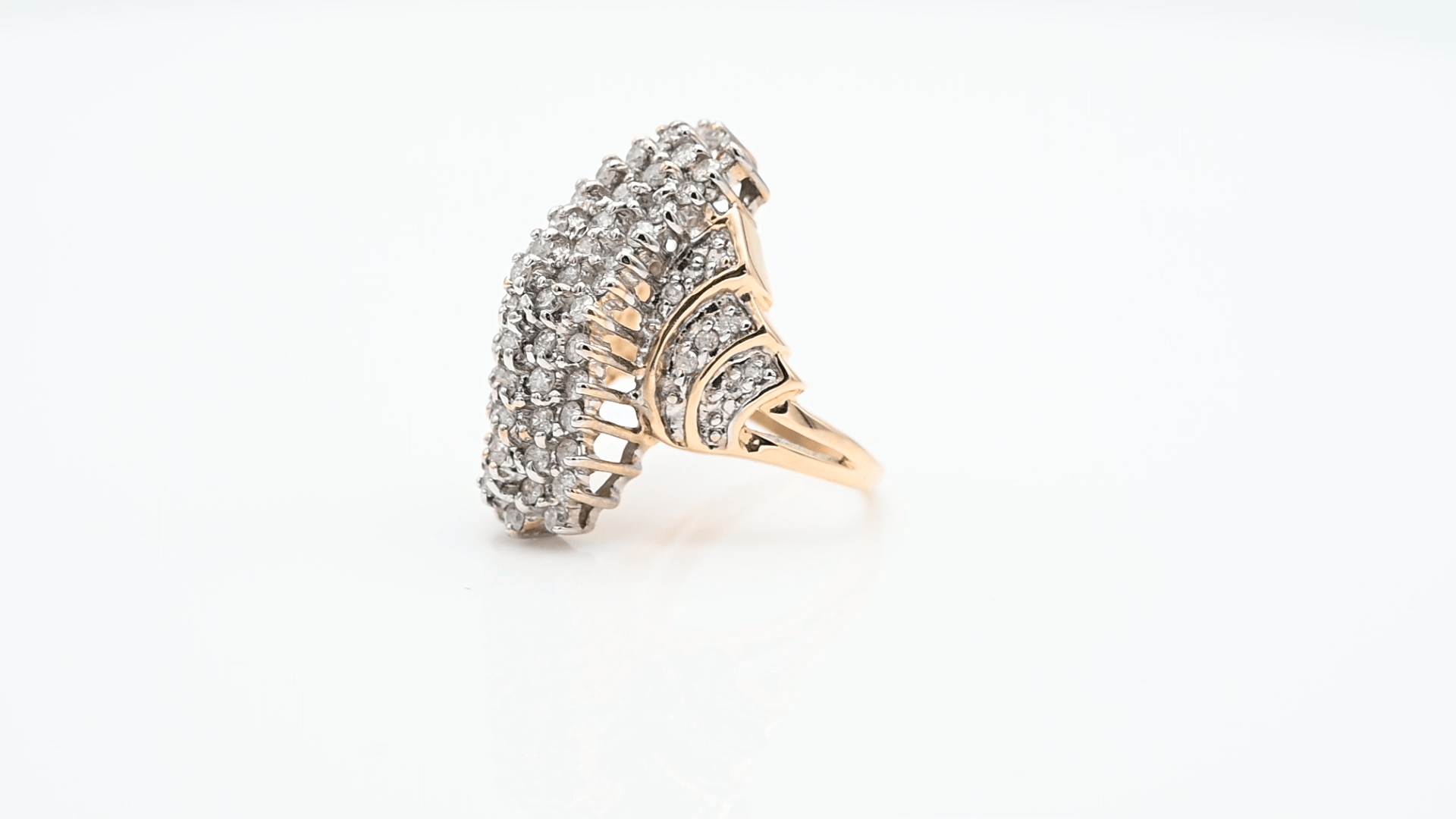 טבעת זהב ויהלומים מספר 5770