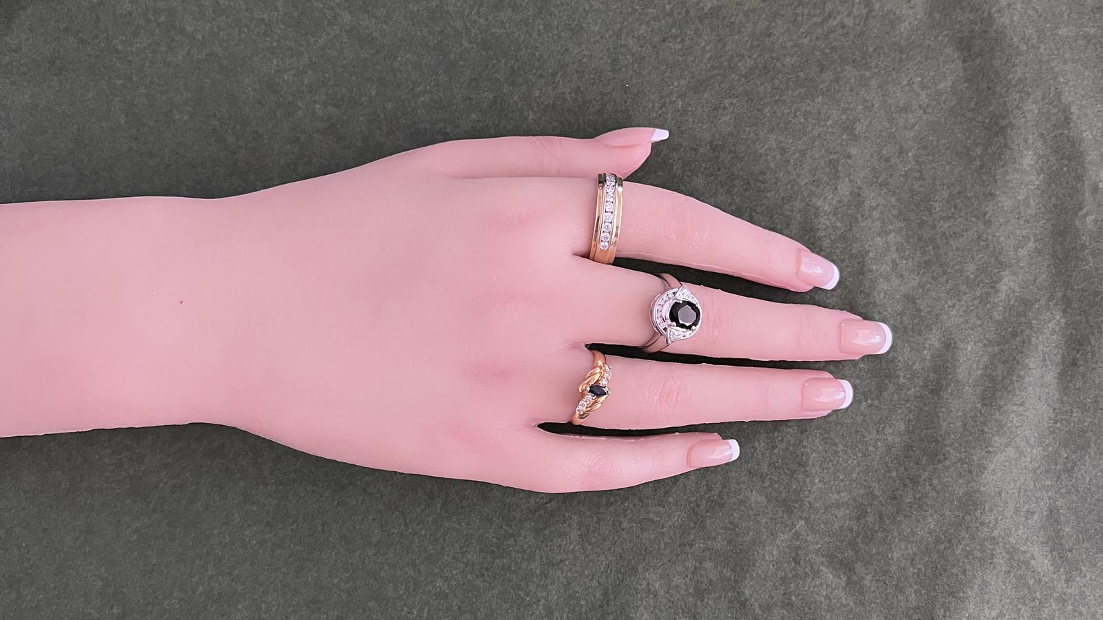 טבעת וינטאג משובצת ספינל ויהלומים, זהב 14K - מק"ט 60264