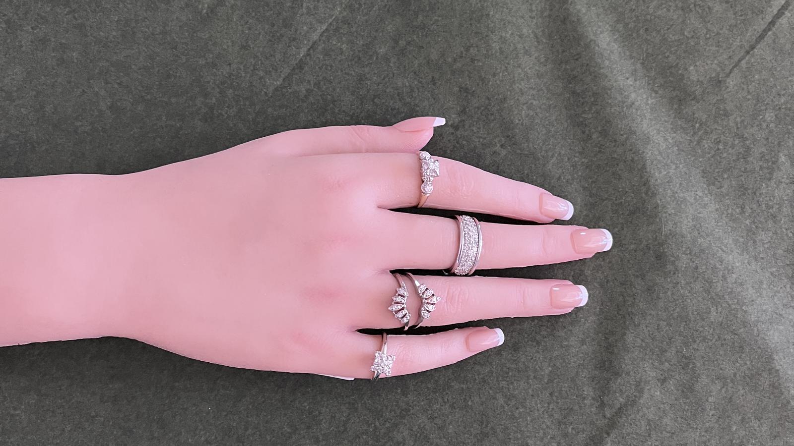 טבעת וינטאג משובצת יהלומים, זהב 9-14K - מק"ט 60244