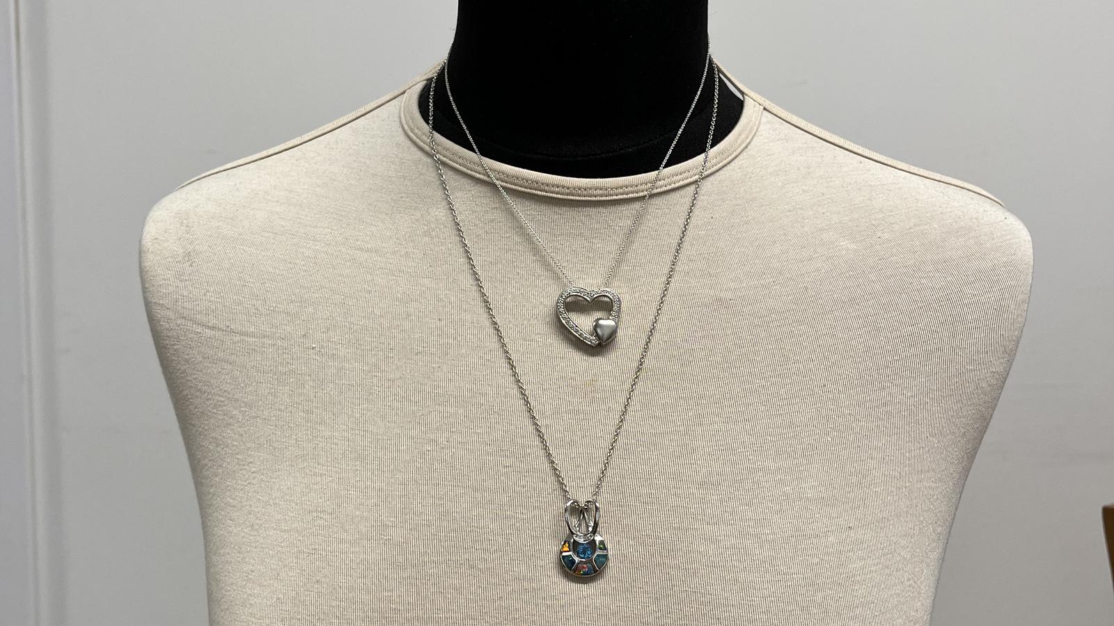 תליון שני לבבות משובץ יהלומים, ללא שרשרת - מק"ט 60817, זהב 14K