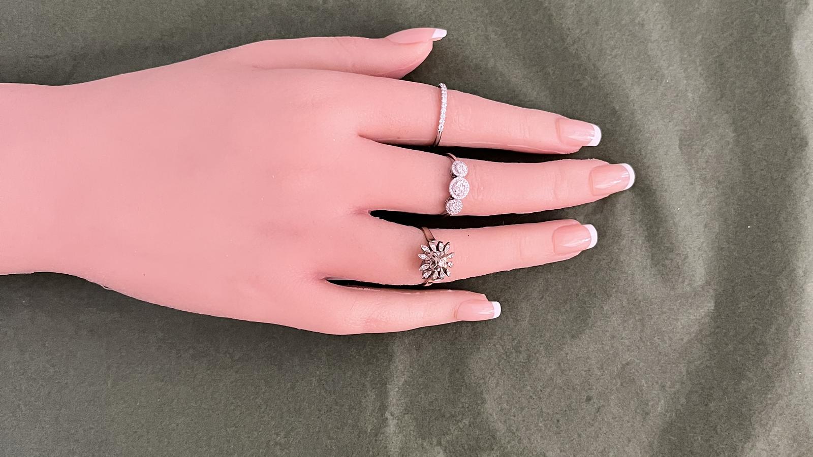 טבעת וינטג' משובצת יהלומים - מק"ט 14612, זהב 18K