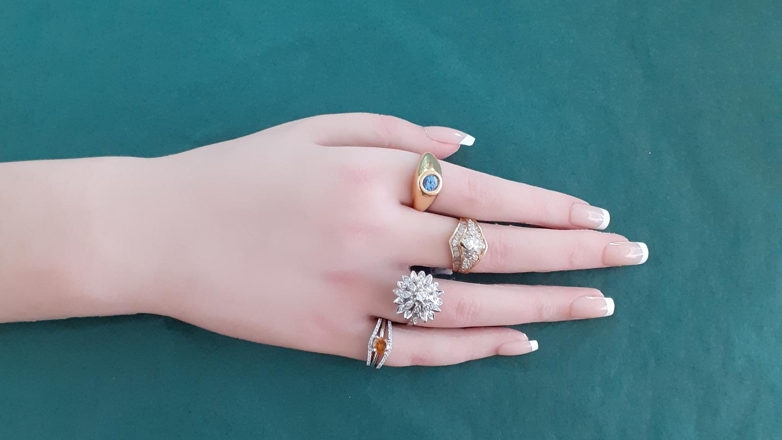 טבעת זהב ויהלומים מספר 7009