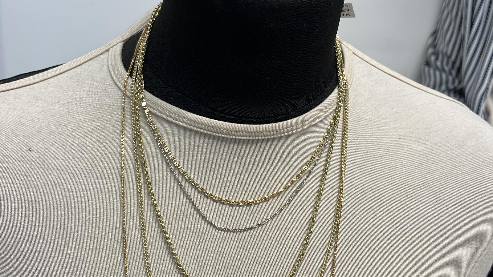 שרשרת וינטאג חוליות ברוחב 2.5 מ"מ - מק"ט 13546, זהב 14K