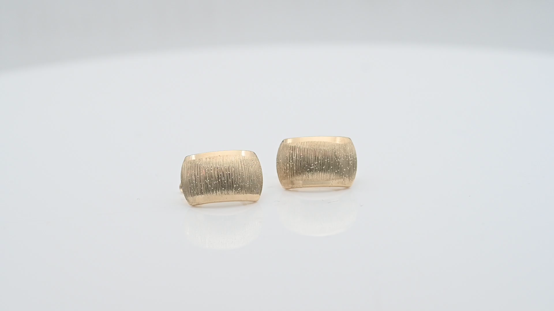 עגילי זהב מלבניים - מק"ט 14436, זהב 14K