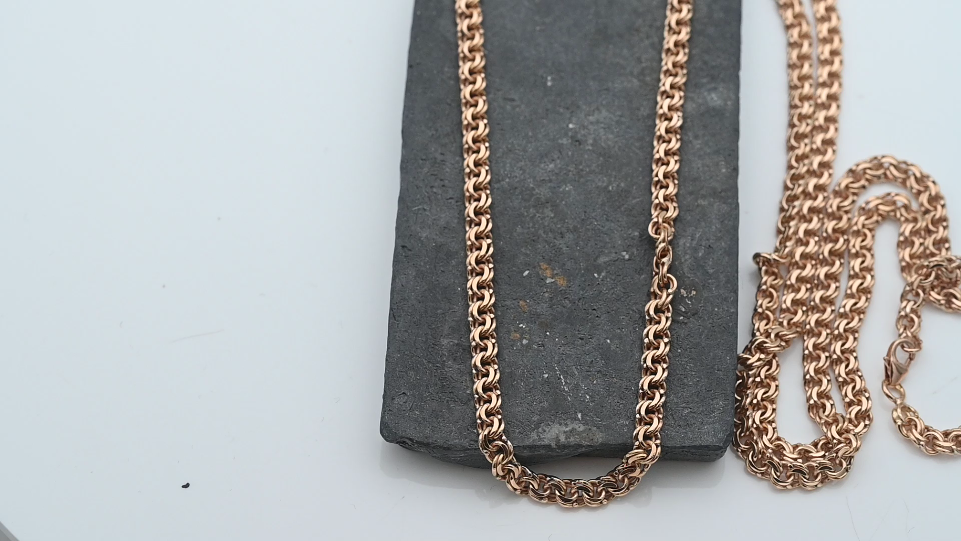 שרשרת ביסמארק ארוכה ברוחב 4.5 מ''מ  - מק"ט 14535, זהב 18K