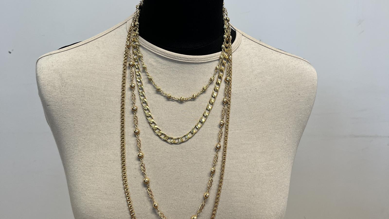 שרשרת ביסמארק ארוכה ברוחב 4.5 מ''מ  - מק"ט 14535, זהב 18K