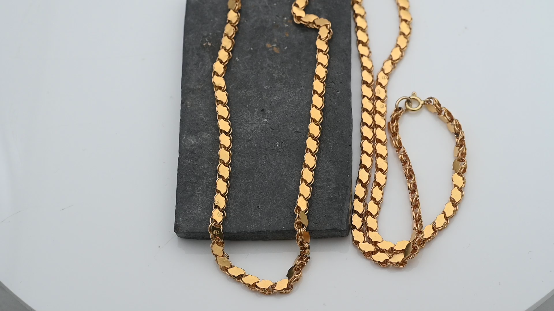 שרשרת חלאבית ארוכה ברוחב 4.35 מ"מ - מק"ט 14622, זהב 21K