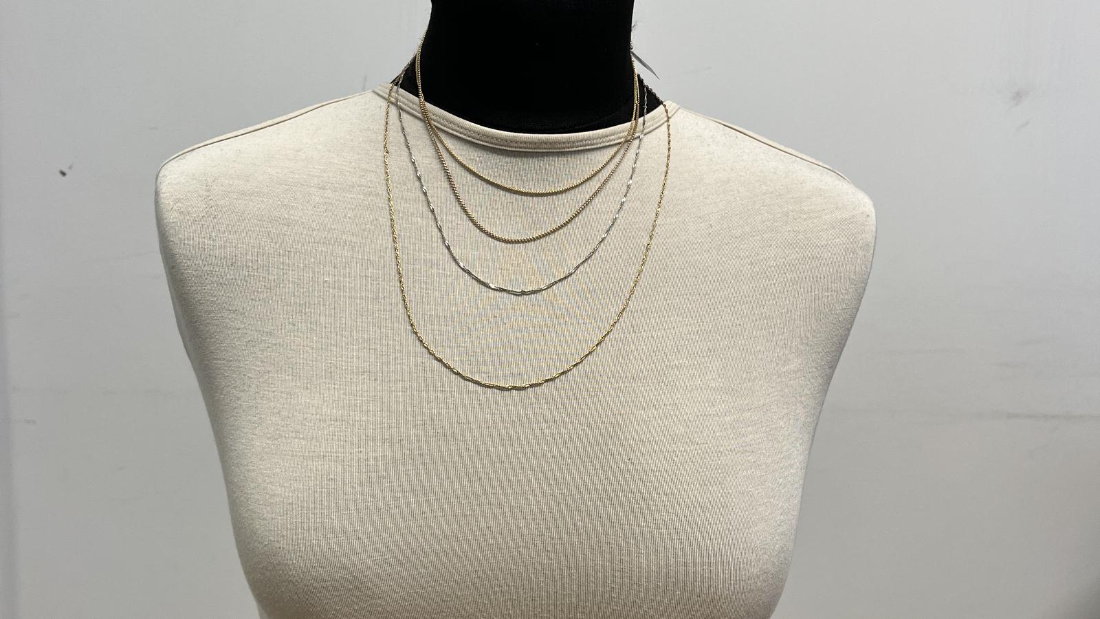 שרשרת זהב עדינה ברוחב 1.6 מ"מ, שרשרת 9K סוגר 14K - מק"ט 15345, זהב 9K