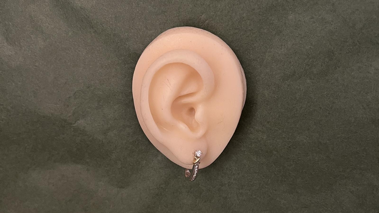 עגילי הלבשה משובצים יהלומים, זהב 14K - מק"ט 31571