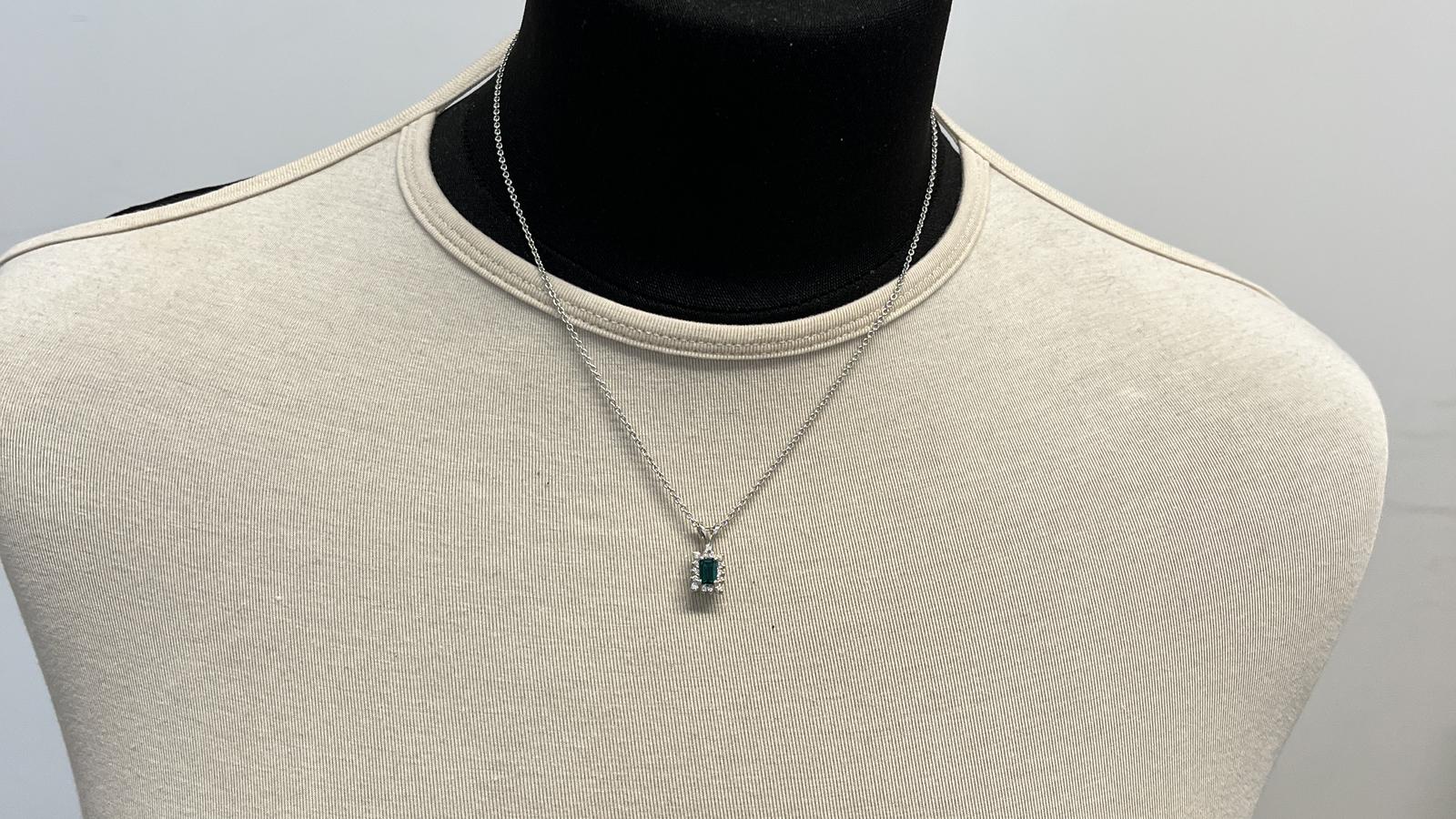 תליון משובץ צ'טהאם ויהלומים, זהב 14K, תליון ללא שרשרת - מק"ט 32321