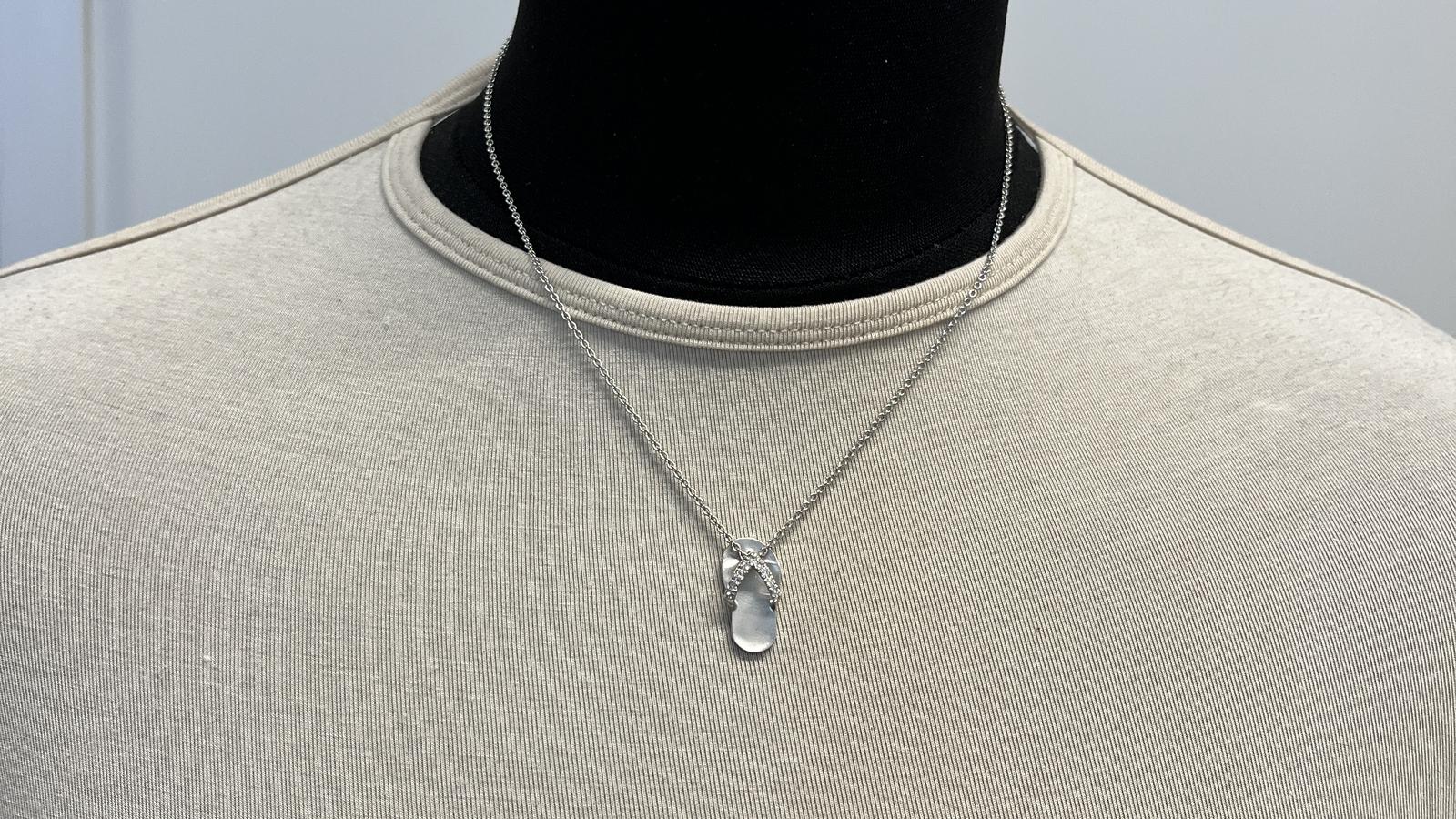 תליון כפכף משובץ יהלומים, ללא שרשרת - מק"ט 32602, זהב 14K