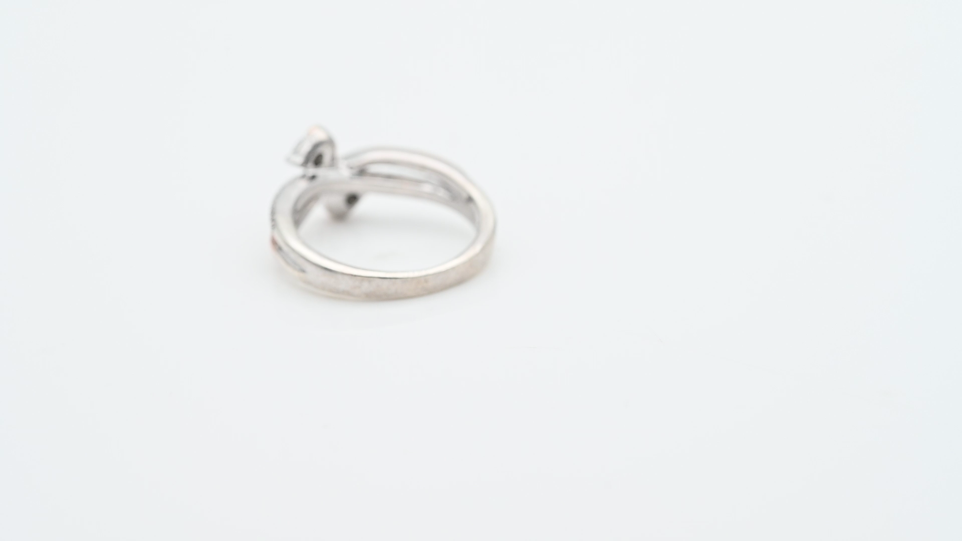 טבעת וינטג' זהב וכסף משובצת יהלומים - מק"ט 32848, זהב 10 קארט וכסף