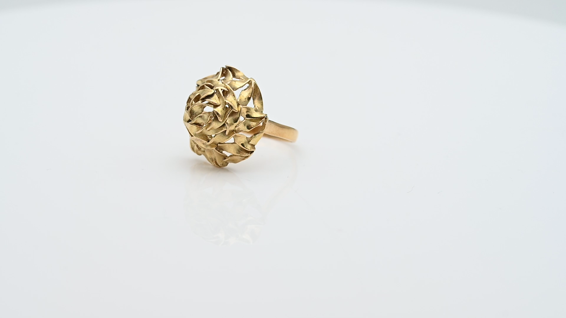 טבעת וינטאג - שושנת זהב - זהב 18K - מק"ט 50526