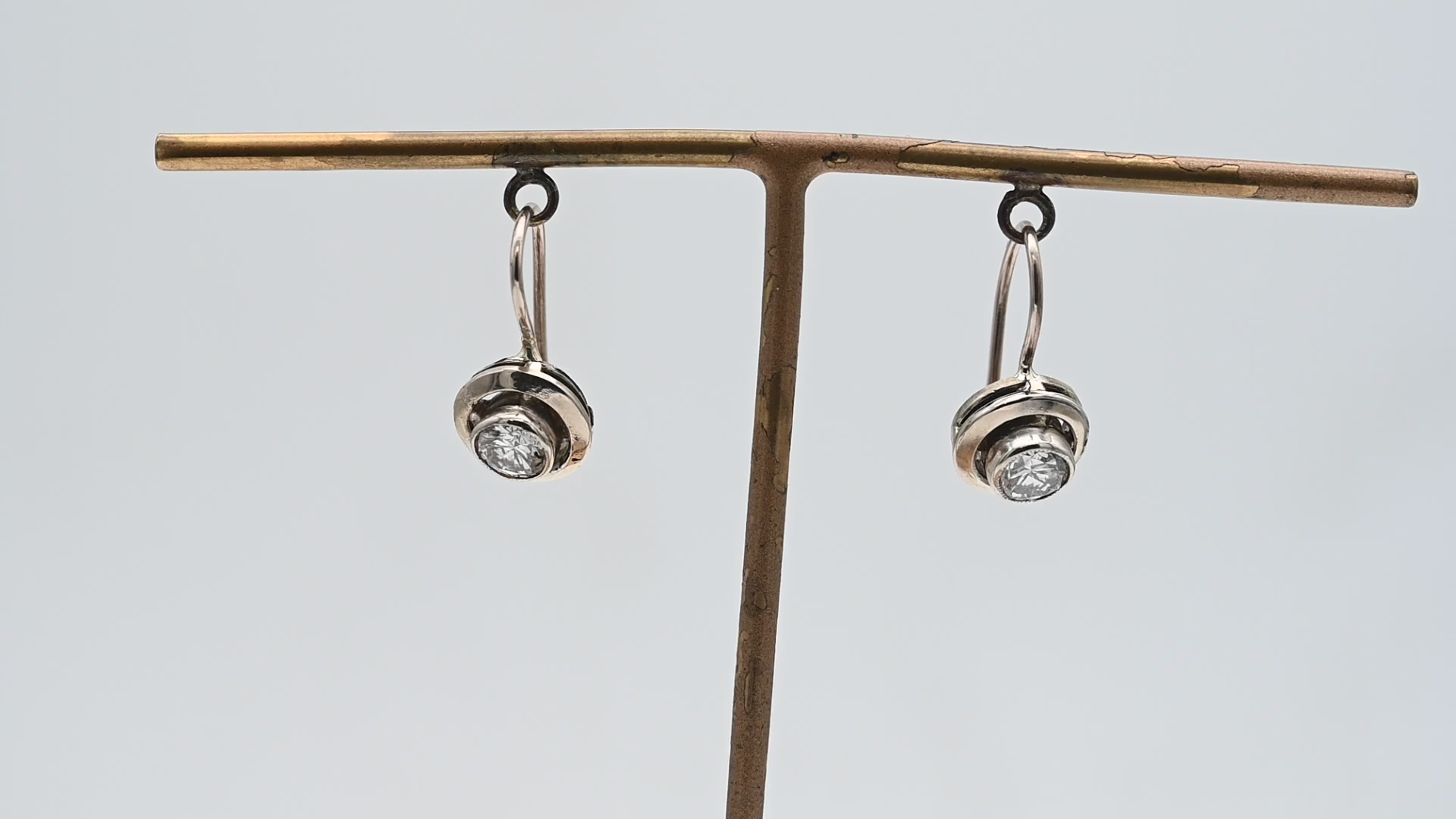 עגילי וינטאג תלויים - מק"ט 50585, זהב 14K