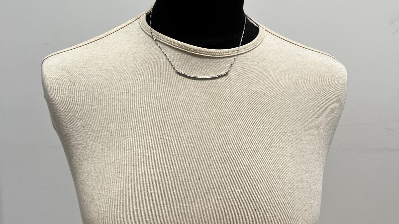 תליון שליש טניס משובץ יהלומים, כולל שרשרת - מק"ט 51251, זהב 14K