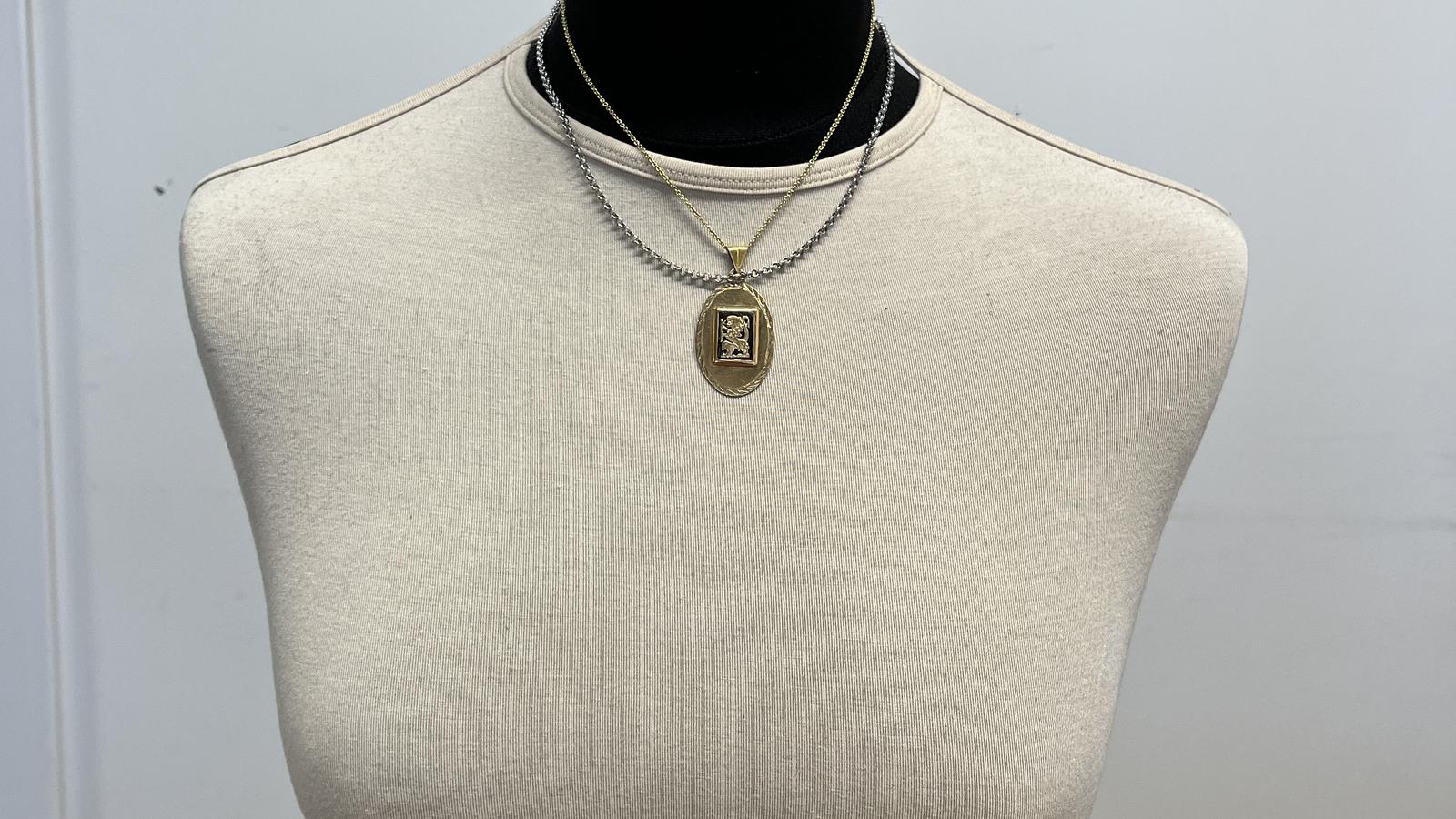 שרשרת זהב, חוליות עגולות ברוחב 2.75 מ"מ, סוגר בעיצוב מיוחד - מק"ט 51354, זהב 18K