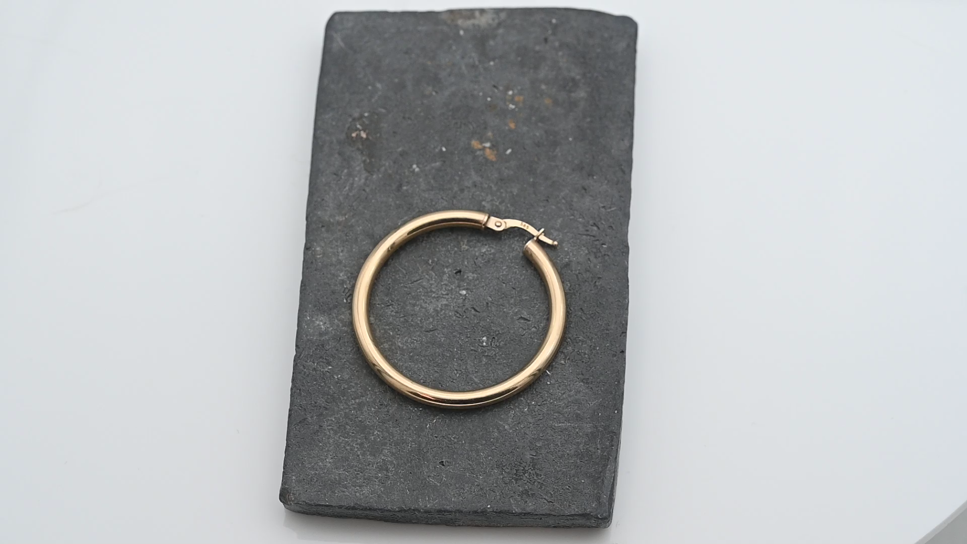 עגיל חישוק בודד בקוטר 3.5 ס"מ - מק"ט 51550, זהב 14K