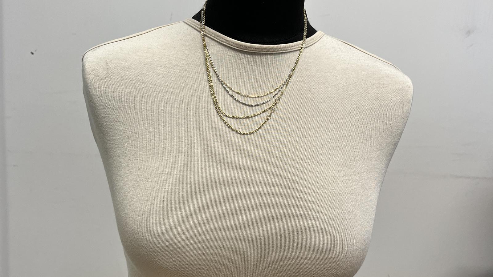 שרשרת זהב חוליות עגולות ברוחב 1.5 מ"מ - מק"ט 15354, זהב 14K