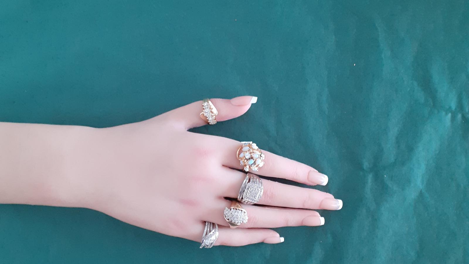 טבעת וינטאג משובצת יהלומים - מספר 8763