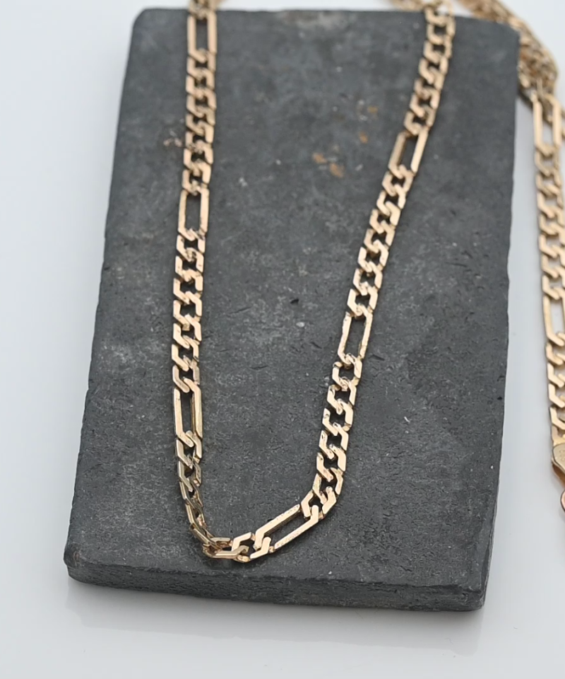 שרשרת גורמט ברוחב 3.85 מ"מ, זהב מלא - מק"ט 15397, זהב 14K