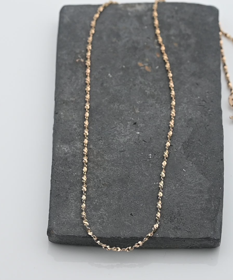 שרשרת וינטג' עדינה בעובי 1.45 מ"מ - מק"ט 15406, זהב 14K