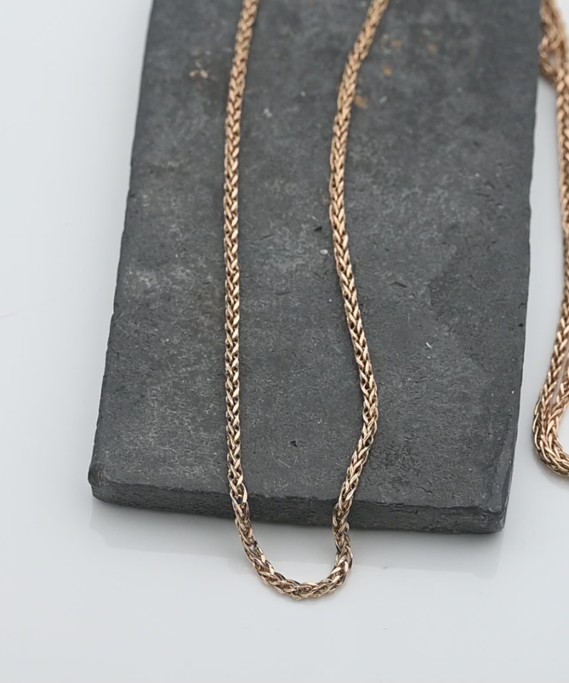 שרשרת זהב חוליות משתלבות בעובי 1.8 מ"מ - מק"ט 15411, זהב 14K