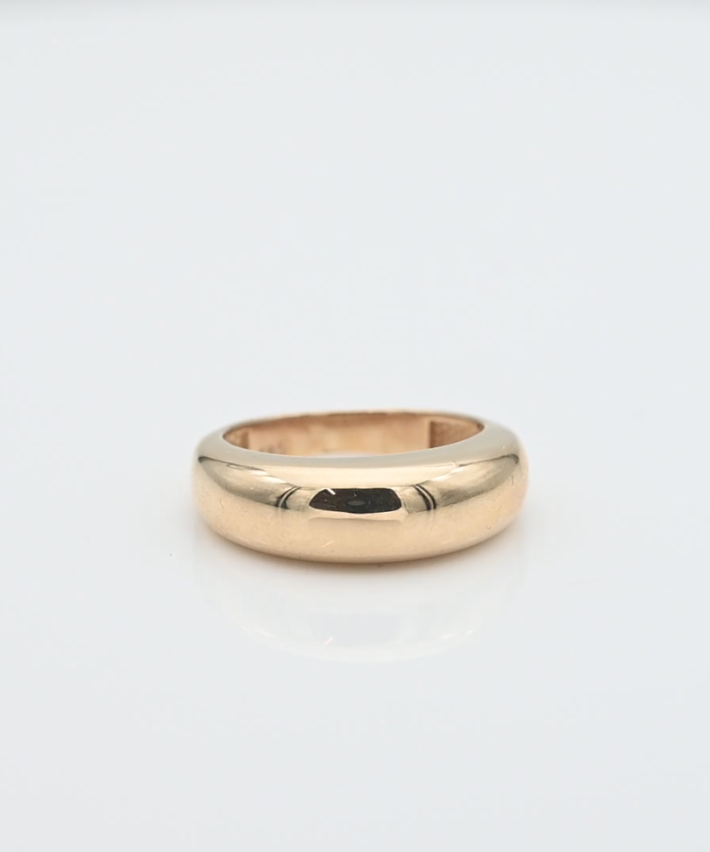 טבעת זהב רחבה וחלולה - מק"ט 15457, זהב 14K