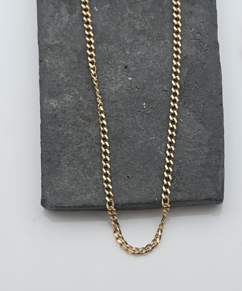 שרשרת חוליות קלאסיות בעובי 2.4 מ"מ - מק"ט 15565, זהב 14K