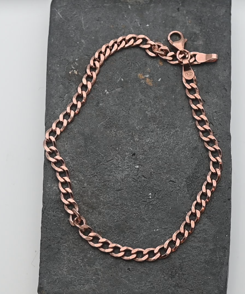 צמיד עדין ברוחב 4 מ"מ - מק"ט 15578, זהב 14K