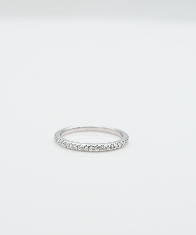 טבעת חצי איטרנטי משובצת יהלומים - מק"ט 61278, זהב 14K