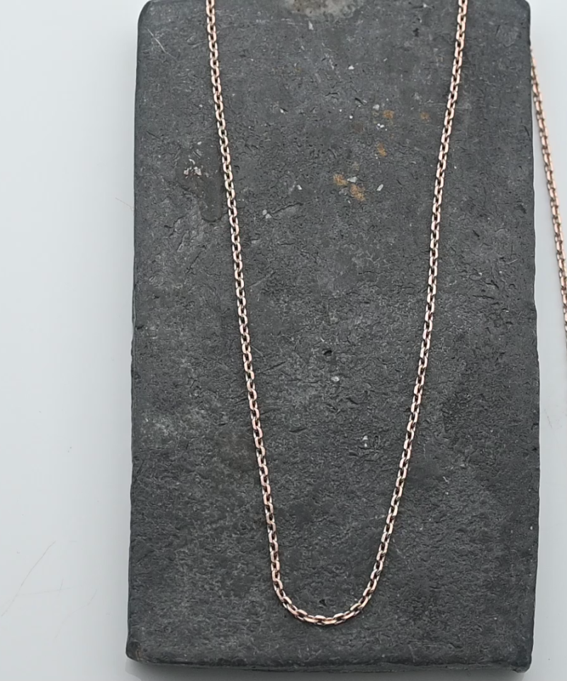 שרשרת חוליות עדינה ברוחב 1 מ"מ - מק"ט 15696, זהב 14K