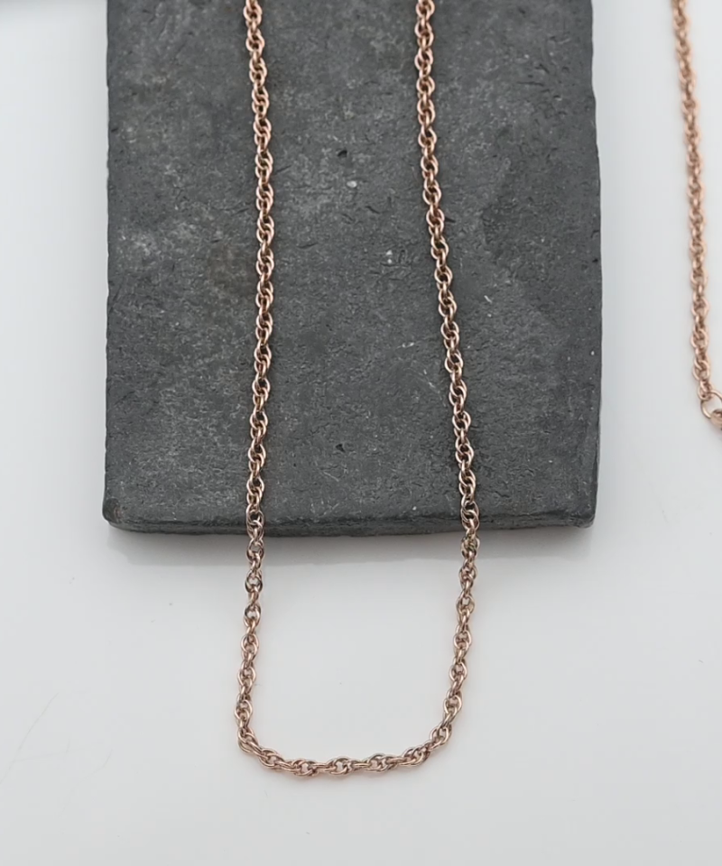 שרשרת חוליות, סובייטית, משתלבות בעובי 2.1 מ"מ - מק"ט 15698, זהב 14K