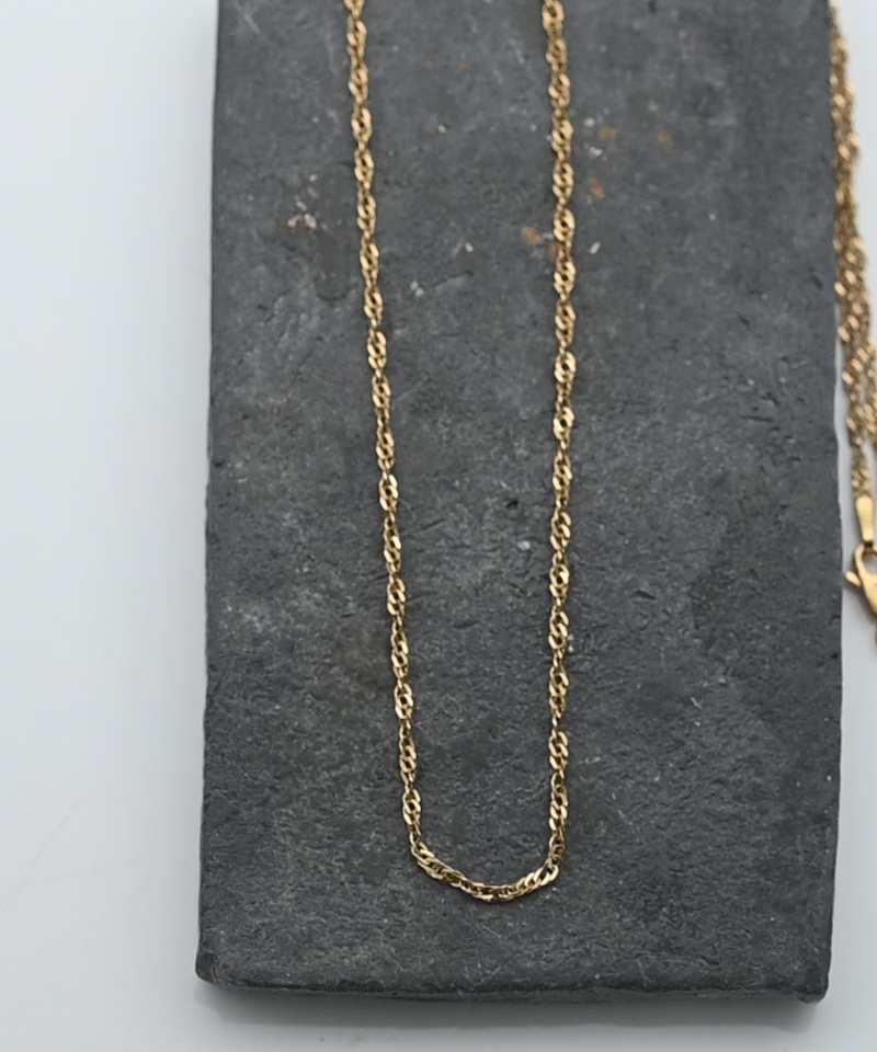 שרשרת מסולסלת בעובי 1.65 - מק"ט 15701, זהב 14K