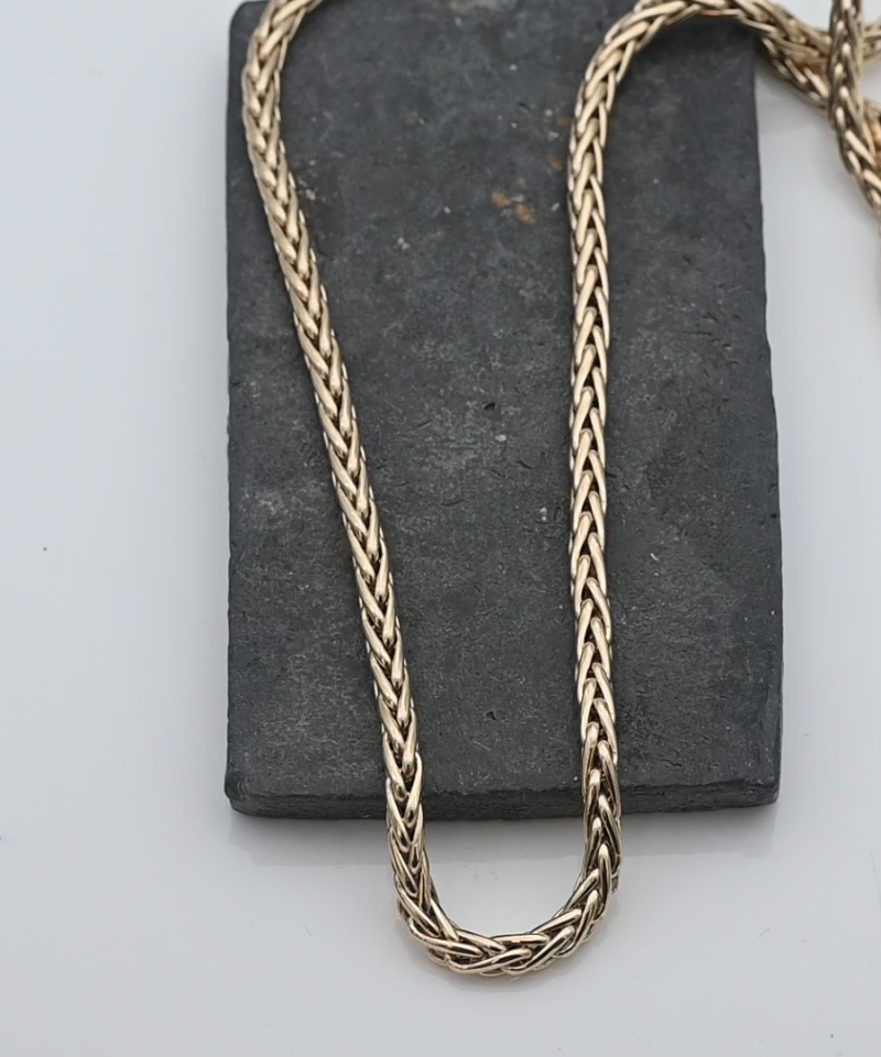 שרשרת איטלקית חוליות משתלבות בקוטר 3.75 מ"מ - מק"ט 15775, זהב 14K