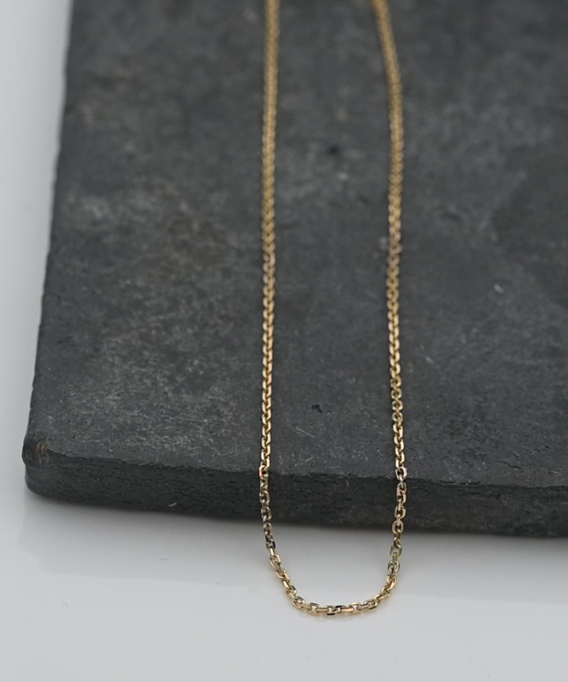 שרשרת חוליות עדינה ברוחב 1 מ"מ - מק"ט 51956, זהב 14K