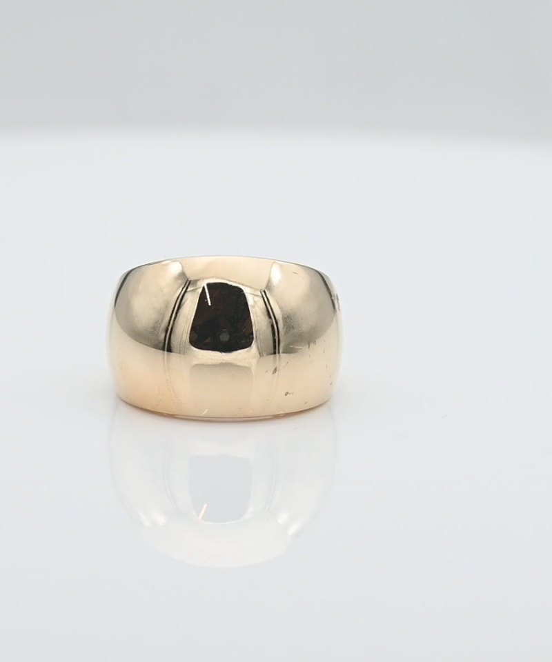 טבעת רחבה חלולה - מק"ט 52003, זהב 14K