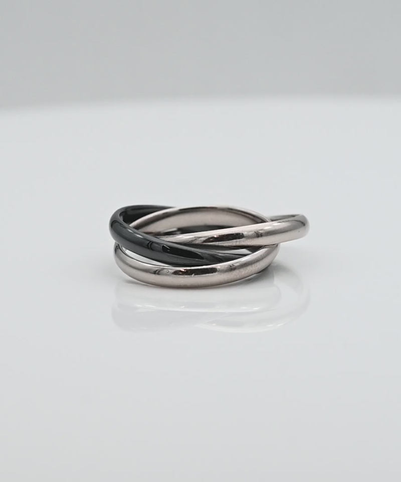 Trinity ring, ceramic, classic model טבעת Cartier - מק"ט 52023, זהב 18K